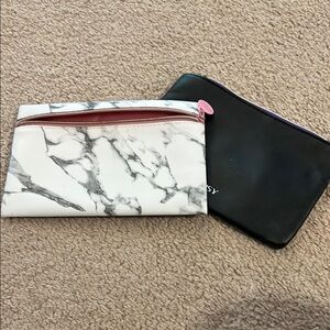 Marble and Black Pouch Set Ipsy